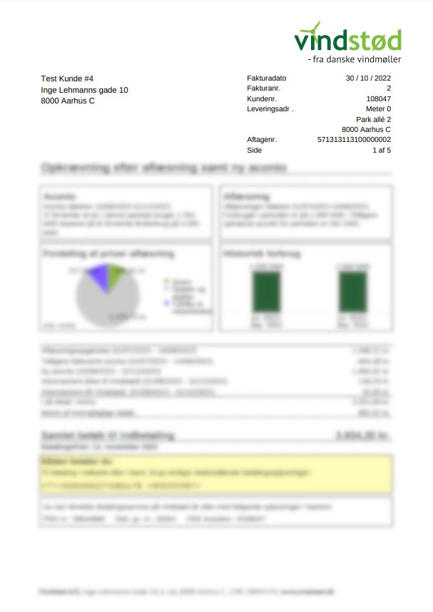 Elregning - elmålers oplysninger